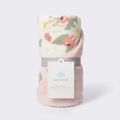 Plush Baby Blanket - Floral - Cloud Island™ 3 Plush Baby Blanket - Floral - Cloud Island™ - Image 3