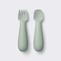 Silicone Spoon & Fork - 2pc - Green - Cloud Island™ -Cloud Island Shop GUEST 03943bfc c68e 4d91 935c 365563888a67