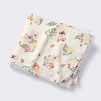 Plush Baby Blanket - Floral - Cloud Island™ 4 Plush Baby Blanket - Floral - Cloud Island™ - Image 4