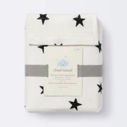 Flannel Fitted Crib Sheet Stars - Cloud Island™ - Cream/Black -Cloud Island Shop GUEST 0a1aa77d 2b76 4ffd b2c3 2042ba7f4d9f