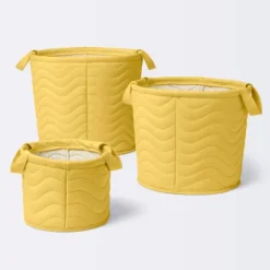 Quilted Fabric Large Round Storage Basket - Yellow - Cloud Island™ 5 Quilted Fabric Large Round Storage Basket - Yellow - Cloud Island™ -Cloud Island Shop GUEST 0b733d0a 2113 4887 b178 9085c321a75c 2