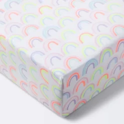Fitted Crib Sheet Rainbows - Cloud Island™ - White -Cloud Island Shop GUEST 0c97f55d 5372 4e13 8f6f 652a51c03098