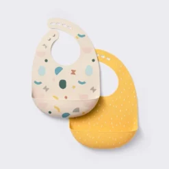 Silicone Bibs - 2pk - Shapes/Yellow - Cloud Island™ -Cloud Island Shop GUEST 0d0d779c 6074 40db 91fe 486ecb671846