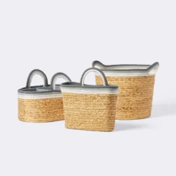 Wall Hanging Natural Woven Basket With Coiled Rope Handle - Cloud Island™ -Cloud Island Shop GUEST 0faca6ec f5e5 4bf0 a922 a8ab83492620 1