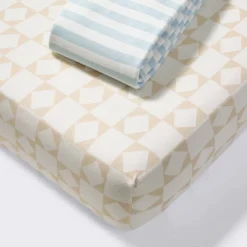 Fitted Jersey Crib Sheet - Stripes & Checks - 2pk - Cloud Island™ -Cloud Island Shop GUEST 16fc8848 4525 47b8 9617 c6d853c10146