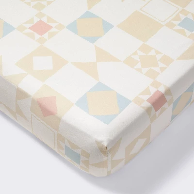 Cotton Fitted Crib Sheet - Quilt - Cloud Island™ 4 Cotton Fitted Crib Sheet - Quilt - Cloud Island™ - Image 4