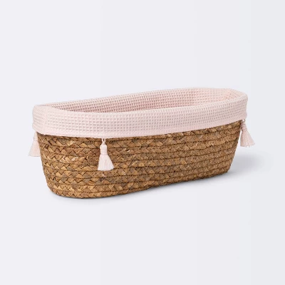 Natural Weave Oval Storage Bin With Waffle Weave Liner - Cloud Island™ 5 Natural Weave Oval Storage Bin With Waffle Weave Liner - Cloud Island™ - Image 5