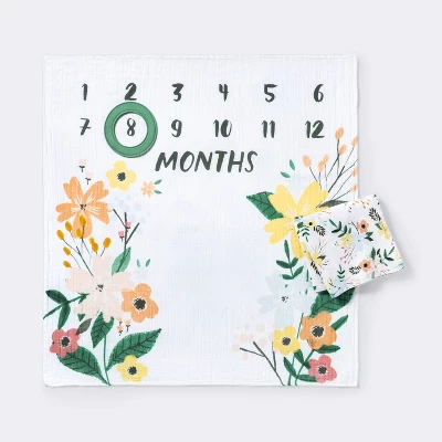 Muslin Blanket With Felt Frame Meadow - Cloud Island™ 4 Muslin Blanket With Felt Frame Meadow - Cloud Island™ - Image 4