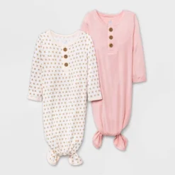 Baby Girls' 2pk Modal Tie NightGown - Cloud Island™ Pink -Cloud Island Shop GUEST 261e7217 0f0a 40b9 bec6 74f8b1f7e4c6