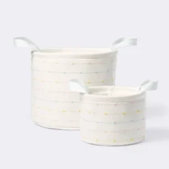 Medium Round Bin With Slub Stitching - Cream - Cloud Island™ -Cloud Island Shop GUEST 27ed1374 de1b 4c7e 9f44 558d139f4400