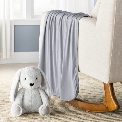 Rayon From Bamboo Swaddle Baby Blanket - Gray - Cloud Island™ 1 Rayon From Bamboo Swaddle Baby Blanket - Gray - Cloud Island™