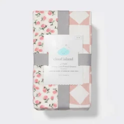 Fitted Jersey Crib Sheet - Ditsy Rose - 2pk - Cloud Island™ 6 Fitted Jersey Crib Sheet - Ditsy Rose - 2pk - Cloud Island™ -Cloud Island Shop GUEST 2e691647 7c64 4504 a427 1ce9fb76376c