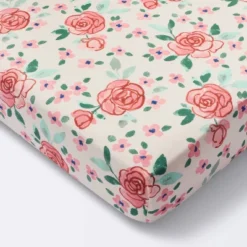 Cotton Fitted Crib Sheet - Large Floral Blooms - Cloud Island™ -Cloud Island Shop GUEST 30de2621 c761 4ffe bf27 cdf206829525