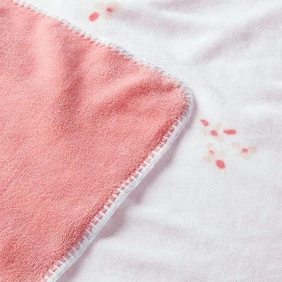 Plush Baby Blanket - Small Floral - Cloud Island™ 2 Plush Baby Blanket - Small Floral - Cloud Island™ - Image 2