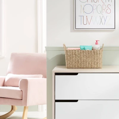 Woven Diaper Caddy With Dividers - Cloud Island™ Natural Woven 1 Woven Diaper Caddy With Dividers - Cloud Island™ Natural Woven