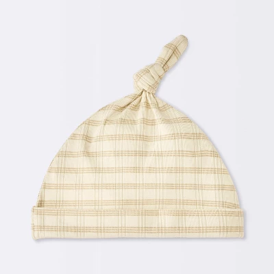 Baby Jacquard Checkered Romper & Hat - Cloud Island™ Tan 2 Baby Jacquard Checkered Romper & Hat - Cloud Island™ Tan - Image 2