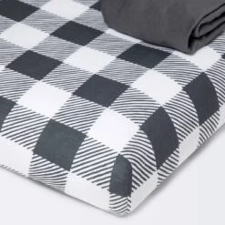 Fitted Playyard Jersey Sheet Gingham - Cloud Island™ - Gray - 2pk -Cloud Island Shop GUEST 4b10afd3 9699 4a8d 9d16 f21ad3b57e51