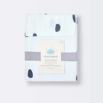 Dash Marks Crib Fitted Sheet - Cloud Island™ White/Gray 4 Dash Marks Crib Fitted Sheet - Cloud Island™ White/Gray - Image 4