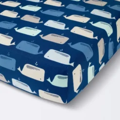Fitted Crib Sheet Whales - Cloud Island™ Navy -Cloud Island Shop GUEST 5293b3b0 c866 4b1e a08d 7dd9289a3489