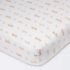 Flannel Fitted Crib Sheet Hello Script - Cloud Island™ -Cloud Island Shop GUEST 5aaad789 aa60 4d51 822b ef5c3c5a98a2