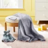 Hospital Muslin Swaddle Baby Blanket And Hat Gift Set - Gray Arrow - 2pk - Cloud Island™