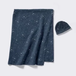 Hospital Muslin Swaddle And Hat Gift Set - 2ct - Blue Stars- Cloud Island™ -Cloud Island Shop GUEST 664f9fbc 70d1 4fc0 a75c 1554d16f837e