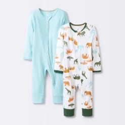 Baby Boys' 2pk Safari Animals Zip Romper - Cloud Island™ -Cloud Island Shop GUEST 6a050ea2 182d 407e b259 1392e197dbb6