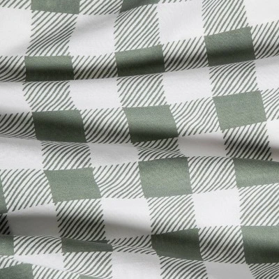 Fitted Crib Sheet - Cloud Island™ Green Gingham 3 Fitted Crib Sheet - Cloud Island™ Green Gingham - Image 3