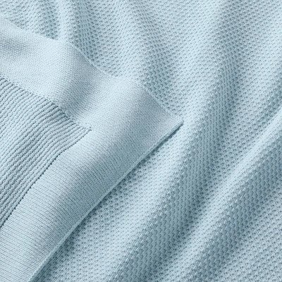 Seed Stitch Sweater Knit Baby Blanket - Light Blue - Cloud Island™ 2 Seed Stitch Sweater Knit Baby Blanket - Light Blue - Cloud Island™ - Image 2