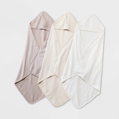 Baby 3pk Muslin Hooded Towel - Cloud Island™ 4 Baby 3pk Muslin Hooded Towel - Cloud Island™ - Image 4