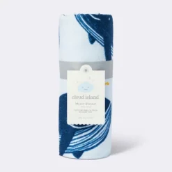 Muslin Swaddle Blanket Whales - White/Blue - Cloud Island™ -Cloud Island Shop GUEST 7aa6ce78 e582 4870 8107 e45f786f6e91