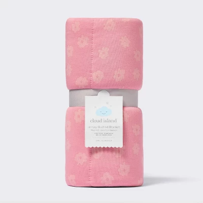 Rayon From Bamboo Jersey Quilted Blanket - Ditsy Floral - Pink - Cloud Island™ 3 Rayon From Bamboo Jersey Quilted Blanket - Ditsy Floral - Pink - Cloud Island™ - Image 3