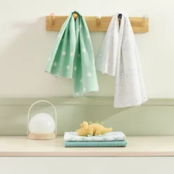 Flannel Baby Blankets Starry Slumber - Cloud Island™ Green 4pk