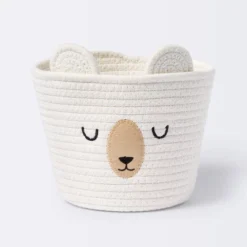 Small Tapered Round Coiled Rope Round Basket Sleepy Bear - Cloud Island™ -Cloud Island Shop GUEST 89660235 cf7c 4521 b5e1 187fbb70664a
