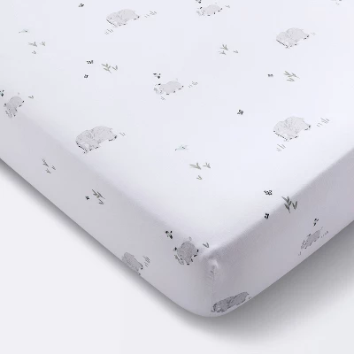 Cotton Fitted Crib Sheet - Elephants - Cloud Island™ 4 Cotton Fitted Crib Sheet - Elephants - Cloud Island™ - Image 4