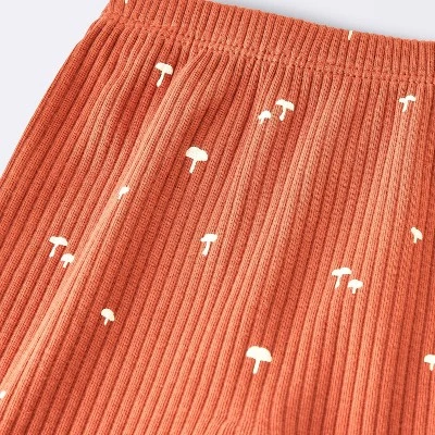 Baby 2pc Neutral Mushroom Wide Ribbed Top & Bottom Set - Cloud Island™ Rust 3 Baby 2pc Neutral Mushroom Wide Ribbed Top & Bottom Set - Cloud Island™ Rust - Image 3