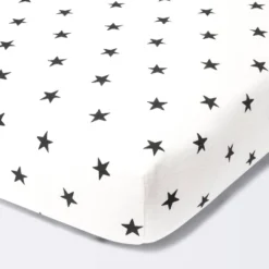 Flannel Fitted Crib Sheet Stars - Cloud Island™ - Cream/Black -Cloud Island Shop GUEST 93a57524 5492 4797 9c4e b544f03e5146