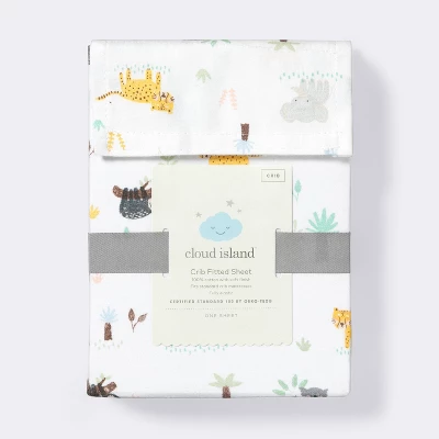 Fitted Crib Sheet Jungle Animals - Cloud Island™ 3 Fitted Crib Sheet Jungle Animals - Cloud Island™ - Image 3