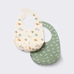 Silicone Bibs - 2pk - Animals/Cresents - Cloud Island™ -Cloud Island Shop GUEST 9901afc6 c28c 437c 925d 1540c753d0cd