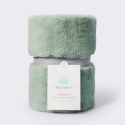 Solid Satin Edge Plush Blanket - Green - Cloud Island™ -Cloud Island Shop GUEST 9c42ab8d de2b 4a01 9fb6 c37519399c30
