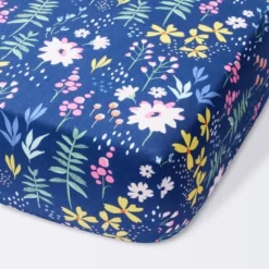 Fitted Crib Sheet Wildflower Dark - Cloud Island™ Navy Floral -Cloud Island Shop GUEST 9e6126dd f770 4ff1 9060 73299220f273