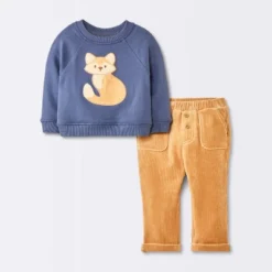 Baby Boys' 2pc Fox Sweatshirt & Corduroy Pants Set - Cloud Island™ Navy Blue -Cloud Island Shop GUEST a08986dc 50a3 4c53 9261 0123ed2ea263