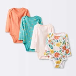 Baby Girls' 4pk Long Sleeve Bodysuit - Cloud Island™ Floral -Cloud Island Shop GUEST a26d0fc4 a22a 4ecb a6cb 9b713d268e3f