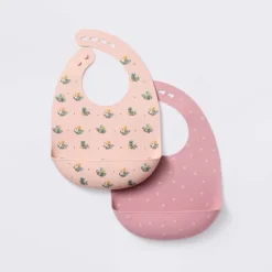 Silicone Bibs - 2pk - Flowers/Dots - Cloud Island™ -Cloud Island Shop GUEST a2c77739 53f6 4c5c 889c a17c1e376180