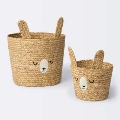 Braided Water Hyacinth Medium Round Storage Basket - Rabbit - Cloud Island™ -Cloud Island Shop GUEST a5d9b501 e874 4e24 abfc c6e9b2eecec0