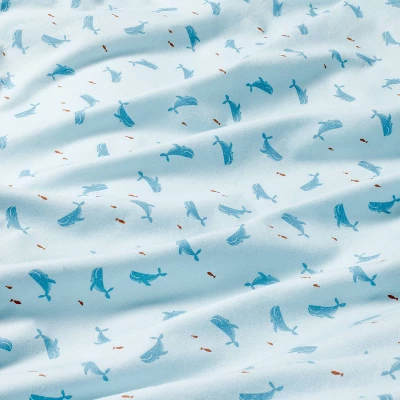 Cotton Fitted Crib Sheet - Whales - Cloud Island™ 2 Cotton Fitted Crib Sheet - Whales - Cloud Island™ - Image 2