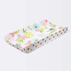 Plush Changing Pad Cover Floral - Cloud Island™ Gold -Cloud Island Shop GUEST ada363a0 35d6 4aa7 8997 fbd00d6262ae