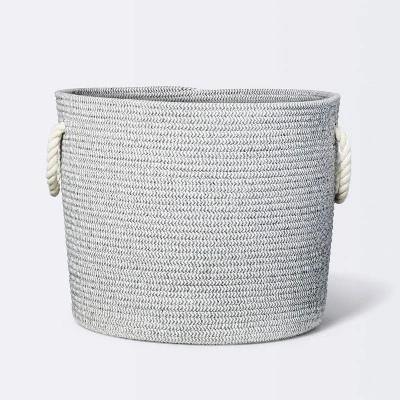 Coiled Rope Storage Bin Large Chevron - Cloud Island™ Gray 3 Coiled Rope Storage Bin Large Chevron - Cloud Island™ Gray - Image 3