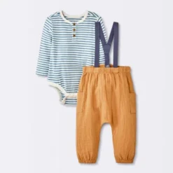 Baby Boys' 2pc Striped Suspender Top & Bottom Set - Cloud Island™ Blue -Cloud Island Shop GUEST b5542bdc ef1d 4e45 9ce9 fe45df32b748