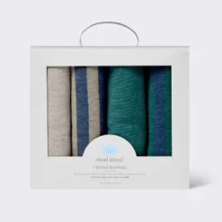 Flannel Baby Blankets - Cool Metallic - 4pk - Cloud Island™ -Cloud Island Shop GUEST b589d781 c664 4d2b b110 d397d2a9b0ab